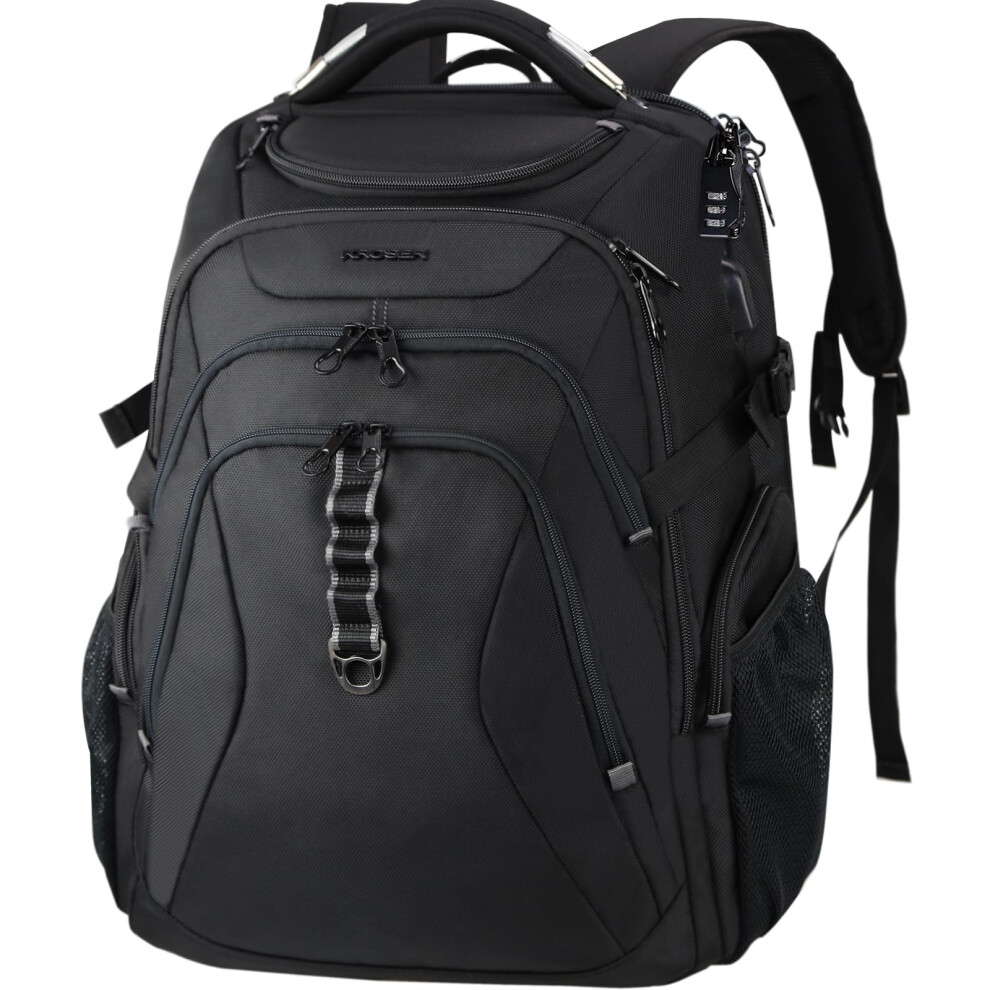 18.4 Inch Men's Laptop Backpack With Hard Shell, Rfid Pockets, Waterrepellent Design 9347817899436