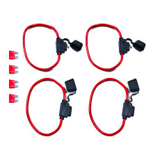 Porte-fusibles en ligne 12V, 4 pièces, pour circuits électriques