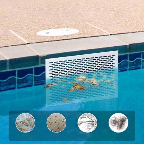 Robust leaf protection net for pool skimmer to block debris and optimize pool drainage 2