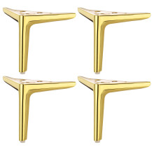 Ensemble de 4 pieds d'armoire en métal, mises à-Titane 10cm