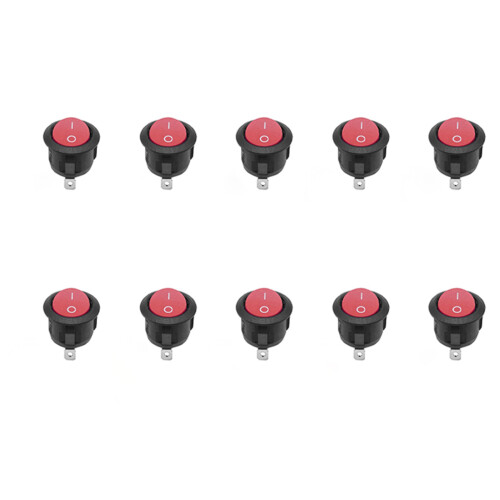 Pack de 10 interrupteurs à bascule robustes avec-Rouge