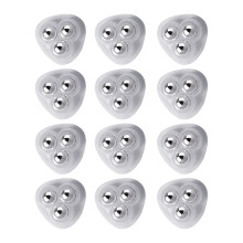 Ensemble de 12 roulettes robustes en-Trois billes d'acier tr