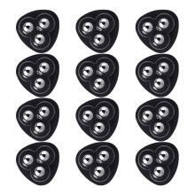 Paquet de 12 roulettes portables-Trois billes d'acier bl