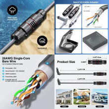 Wasserdichter RJ45-Koppler für Mini-Satelliten-Ethernet-Adapter Gen2 verlängert V2-Satellitenkabel