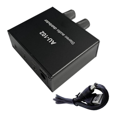 Auditory Splitter Box 2 Channel Sound Distributor 1x2 auditive Verteilung 1