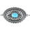 (Large,Silver)Concho Chain Belt with Turquoise (Women) 2