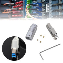 USB-B-Typ-B-Männchengehäuse aus Aluminium zum Herstellen und Wiederherstellen von Druckerdatenkabeln 6 mm Durchgang