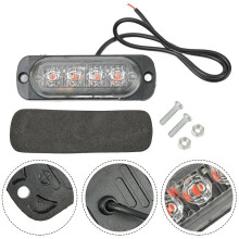 12V 4-LED-Warnleuchte – Offroad-Auto/Lkw-Sicherheit Notfall-Nebel-Rote Nebellampe für Boote