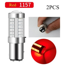 Carhome 2x Autobremse Rücklicht Antikollisions-Rücklicht Bremswarnleuchten Rot 1157 P21/5W 380 BAY15D 33 Smd Auto-Heck-BH