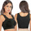 (L Black)Womens Front Closure Bra Post-surgery Posture Corrector Shaper Tops With Breast Support Band A 1