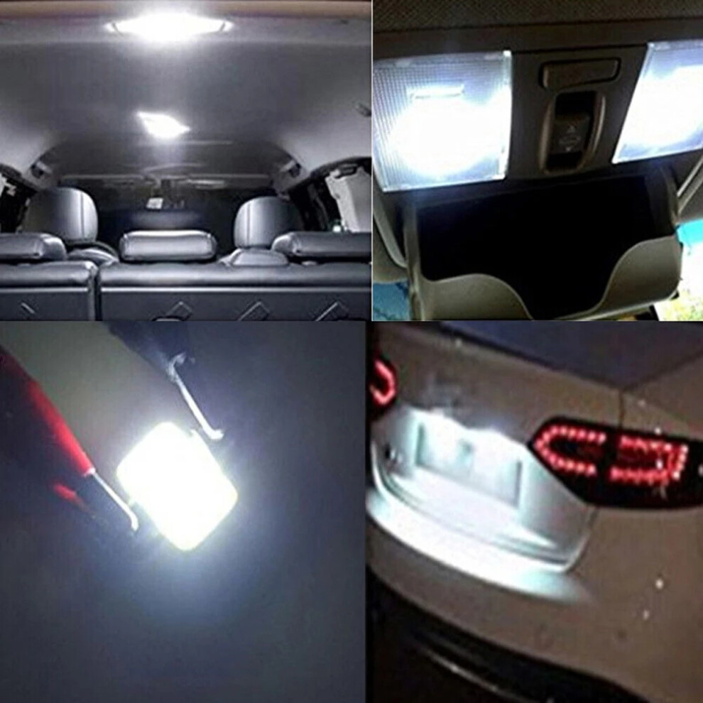 2X Cob 39Mm Led Lights Auto Festoon Interior Dome Ceiling Lamp Bulbs 6000K Xenon Color Temp 12Smd Led Lights White/Light 6935161506914