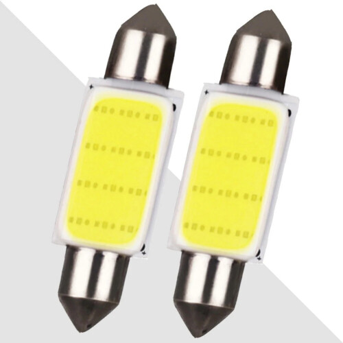 2x COB 39mm LED Lights Auto Festoon Εσωτερικός Θόλος Φωτιστικό Οροφής Λαμπτ 2