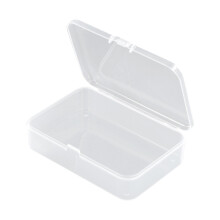 Set Storage Box Mini-Organizer verdicktes transparentes Plastik mit Abdeckung 10 Stück Hülle Haken-Schmuck gesund