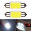 2x COB 39mm LED Lights Auto Festoon Εσωτερικός Θόλος Φωτιστικό Οροφής Λαμπτ 2