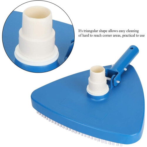 Weighted Triangular Pool Vacuum Head with Corner Brushes for Above Ground and Inground Pools Ref: 7576 2