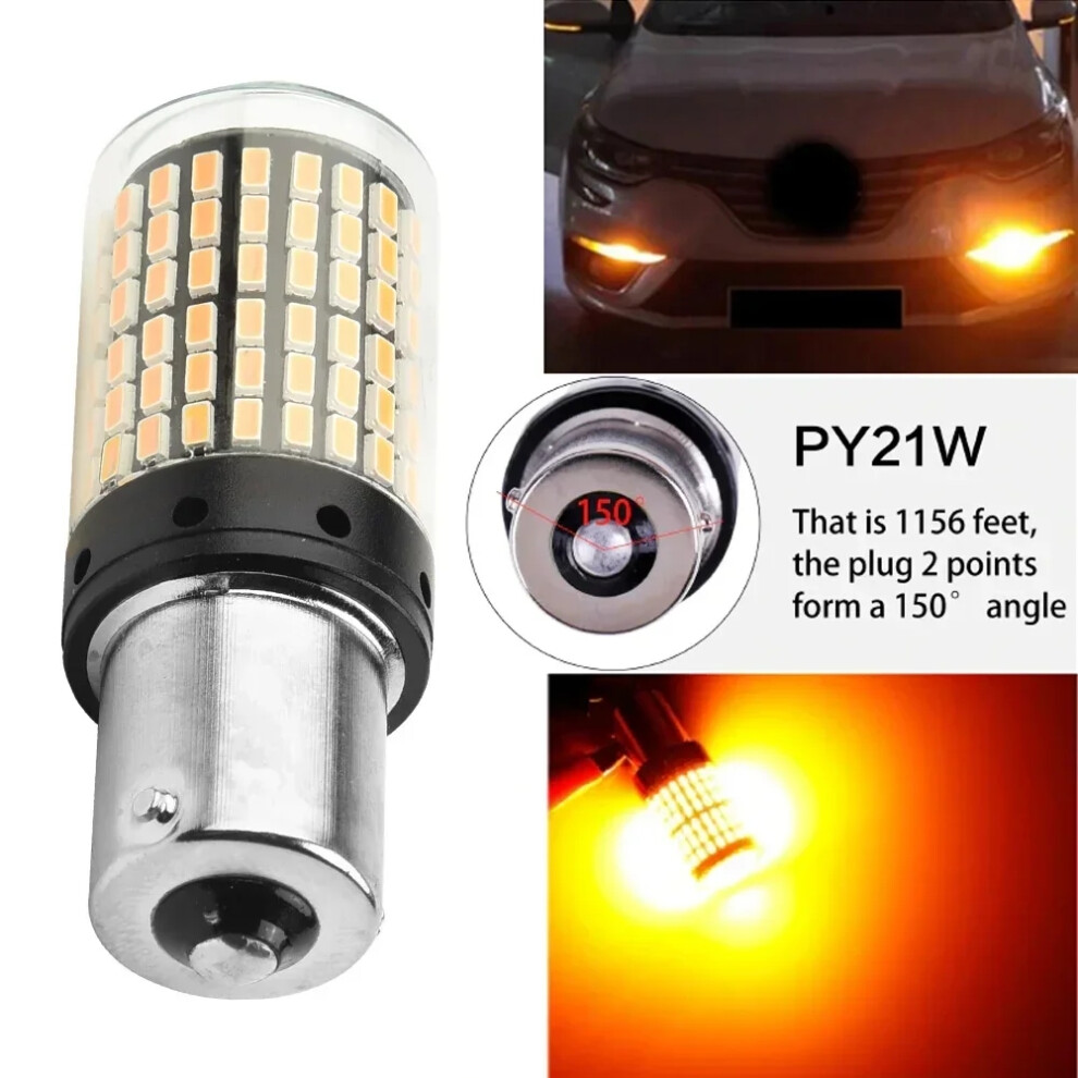 Veryus Bau15s 7507, Py21w 5009 Canbus No Error Led: Blinker, 144Smd, High Brightness, Full D Amber 6935161506648