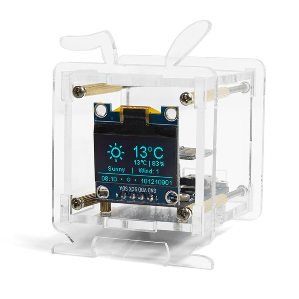 Esp8266 Mini Electronic Clock Kit With Weather Forecast, 2.4G Wifi Support, Diy Soldering Practice Project 9189345206887