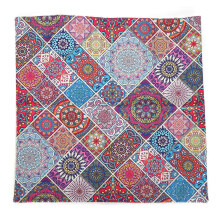 Tribal Inspired Linen Tapestry Vintage Marble Accents Machine Washable Fabric for Crafts DIY Projects and Home Décor