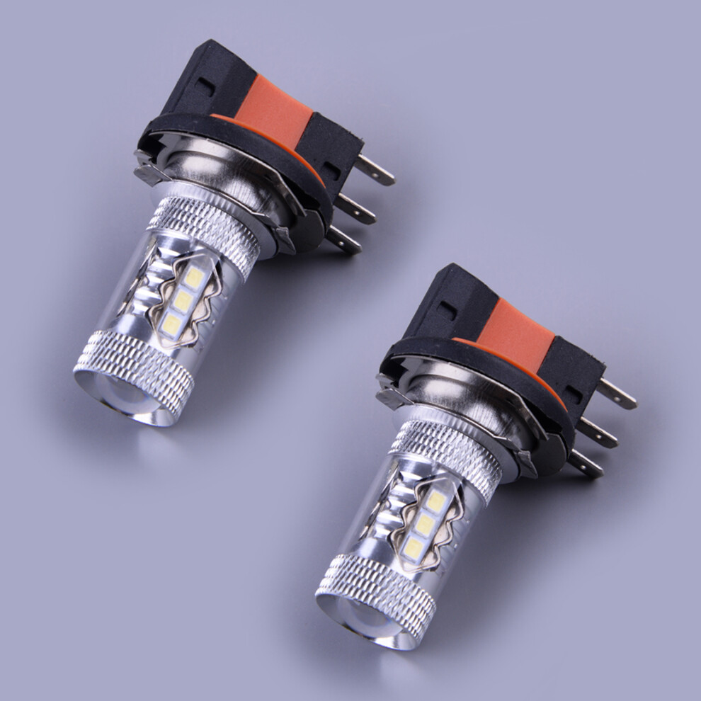 2Pcs 12V H15 80W Led Universal Car Fog Lamp Head Drl Bulb 6000K White/Light 6935161485189