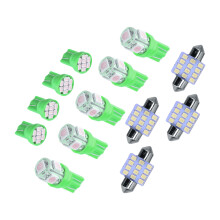 12V 6000K Green T10 LED Universal Fahrzeuginnenausstattung Instrumentenpanel Licht, Kuppelkarte, Kennzeichen, Lampenbausatz