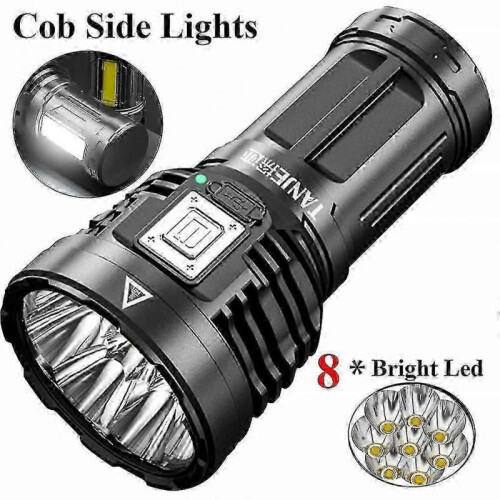 Super Bright 12000000lm Torch 8 Led Flashlight Usb Rechargeable Tactical 2