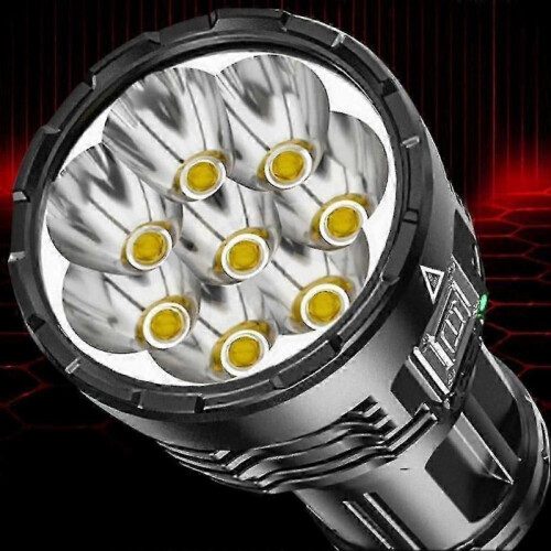 Super Bright 12000000lm Torch 8 Led Flashlight Usb Rechargeable Tactical 1