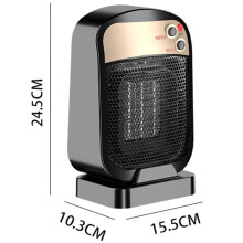 Energy-Saving Indoor Space Heaters, Portable Desk Heater with Remote Control and LED Display, 800W Wall Outlet for Office and Home Use