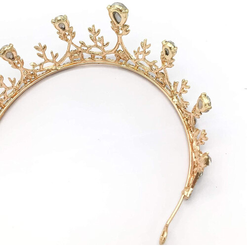 Διαχρονική τιάρα Quinceanera, κομψό και κομψό σχέδιο, πολυτελές κρυστάλλινο στέμμα, 1