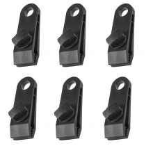 Pinces pour bâches avec tendeurs élastiques, colliers de serrage à vis moletée pour une prise en main robuste, lot de 6