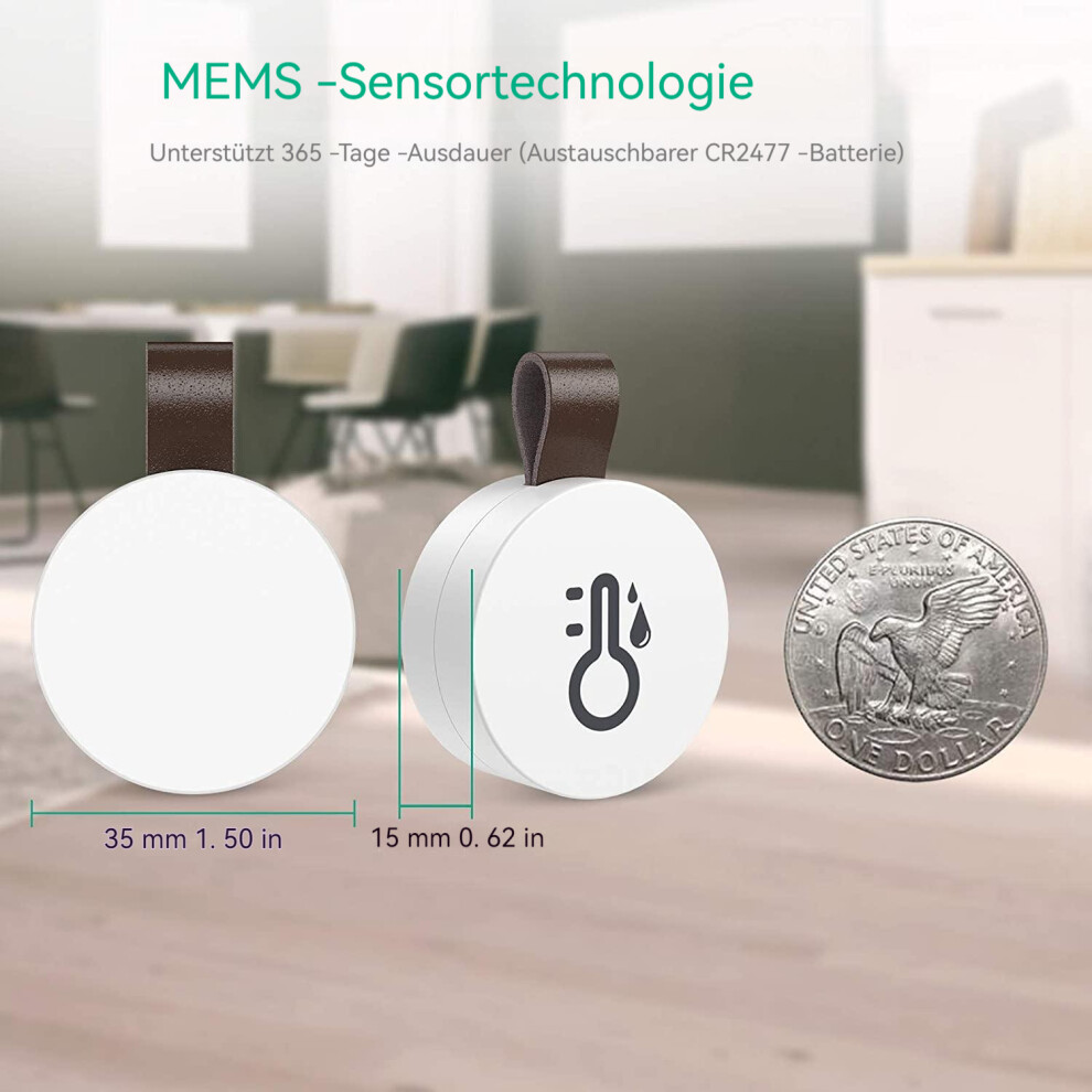 Smart WiFi Hygrometer Thermometer: Data Logging Without Subscription, Voice-Controlled Alerts For Wine Cellars & Kitchens, Real-Time Monitoring