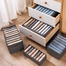 Y17A 18 Stück Schubladenschachteln für Jeans Hosen T-Shirt-Aufbewahrungsboxen Organizer Schrank Schrank Schubladen Organizer 7 Gitter S