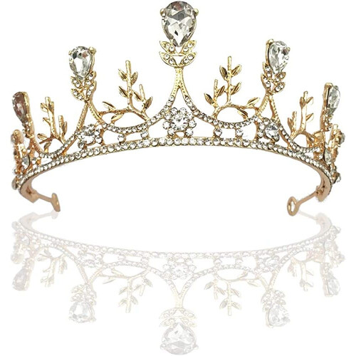 Διαχρονική τιάρα Quinceanera, κομψό και κομψό σχέδιο, πολυτελές κρυστάλλινο στέμμα,