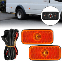 2 Stücke für Ford Transit MK6 2006-2013/MK7 2000-2006 Seitenmarkierlicht, Reflektorglas, orangefarbene Abdeckung 1671689