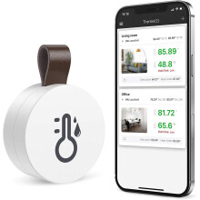 Higrometr i termometr z obsługą Wi-Fi: monitorowanie w czasie rzeczywistym z powiadomieniami z aplikacji, niskie zużycie energii do piwniczek na