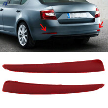 2x achterbumper reflector mistlicht achterremlicht Rechts linkerzijde voor Skoda Octavia Mk3 2013 2014 2015 2016 5E5945105 5E5945106