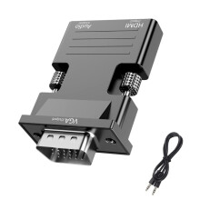 VGA til HDMI-kompatibel adapterkonverter 1080P HDMI-kompatibel hunn-til-VGA-adapter for PC Laptop HDTV-filmprosjektor