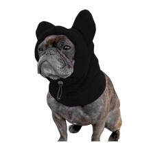(M,Black)Dog Winter Hat Fleece Warm Dog Headwear Ear Cover Adjustable Dog Hood Hat Ear Muffs Windproof Neck New Arrival