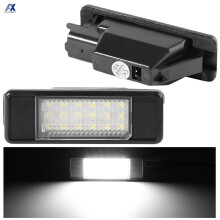 2 Stück weiße 18LED-Autokennzeichen Kennzeichen, Rücklichteinheit, Peugeot 207 307 308 3008 407 508 für Citroën C3 C4 C5