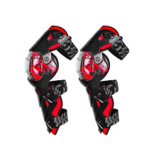 Pair Motorcycle Knee Pad Protector Non-slip Sleeves Knee Calf Shin Guards (Red) New Arrival