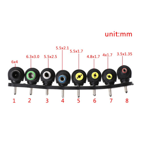 8in1 Universal for DC Power Supply Adapter Plug Connector Lapto számára 2