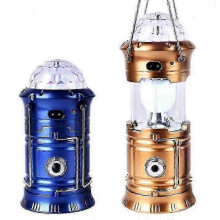 (Blue)Led Lantern Light Rechargeable Outdoor Camping Flashlight Torch Stage Disco Lamp - JS