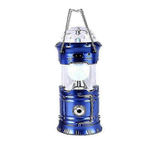 (Blue)Led Lantern Light Rechargeable Outdoor Camping Flashlight Torch Stage Disco Lamp - JS 2