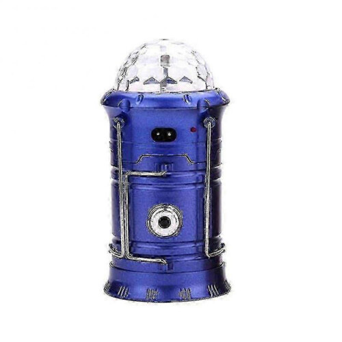 (Blue)Led Lantern Light Rechargeable Outdoor Camping Flashlight Torch Stage Disco Lamp - JS 1