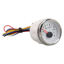 Silver Bezel Water Temp Gauge 52MM with Colorful Backlight for RVs