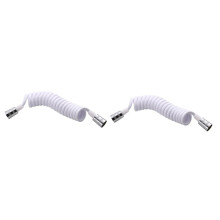 Pack of 2 Water Pipe Hose Bathroom Accessories Nozzle Pipe Protector Spring Water Pipe Source Coil Spring Hand Shower White