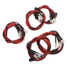 5 Stück RC Auto LED-Lichtset, 2 weiße 5mm und 2 rote 3mm Perlen