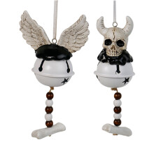 Pair of Skull WindChime Gothics Halloween-Bull head wings