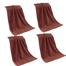 4-teiliges weiches Haarhandtuch, schnelle-Kaffeefarbe