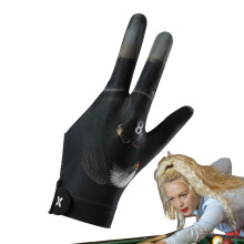Left Hand Pool Gloves, 3 Finger Pool Mittens, Size 2.953.35 Inches, Portable NonSlip Adjustable Cue Sports Glove
