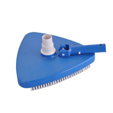 Triangular Pool Vacuum Head for Vinyl Liner with Brush Easy Corner Cleaning Fits Standard Rods